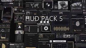 AE模板-HUD Pack 5 HUD 未来科技感HUD元素UI屏幕界面素材包