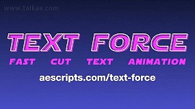 AE脚本-Text Force v1.1.3 根据音频自动生成快闪文字标题动画+使用教程