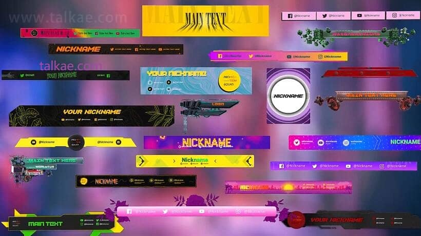 AE/PR模板-Streamer Pack 100种科技感社交字幕条文字标题图形动画