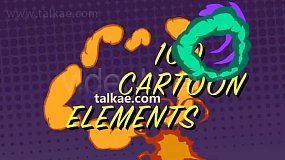 AE模板-Cartoon Elements 100个卡通动漫特效元素