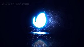 AE模板-Glowing Particle Logo 蓝色发光粒子特效Logo演绎开场片头