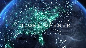 AE模板-Globe Opener 大气地球科幻标题文字开场片头
