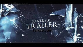AE模板-Glass Break Action Trailer 震撼大气玻璃破碎标题电影预告片头