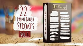22组笔刷画笔油漆涂抹路径动画 8K Paint Brush Strokes Vol.1