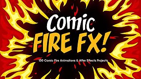 152个二维卡通动漫火焰燃烧带通道视频素材 Comic Fire FX BBV06