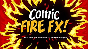 152个二维卡通动漫火焰燃烧带通道视频素材 Comic Fire FX BBV06