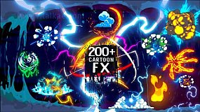 Cartoon FX 220个卡通手绘能量电流火焰液体烟雾爆炸MG动画