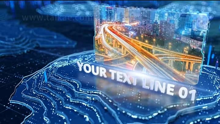 科技感公司企业宣传图文展示隔断介绍片头 Topo Slideshow